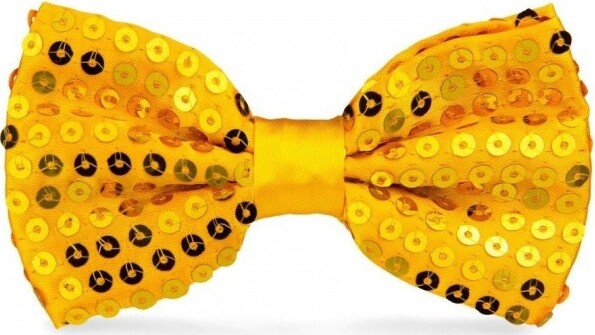 Papillon-Paillettes-Giallo-Teatro-Paillette-Raso-Cravattino-Farfallino-Cravatta