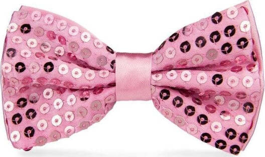 Papillon-Paillettes-Rosa-Chiaro-Teatro-Paillette-Cravattino-Farfallino-Cravatta