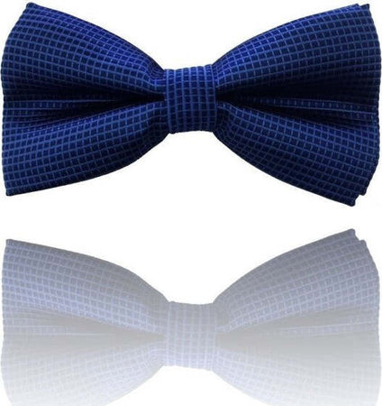 Papillon-Quadri-Blu-Cravattino-Farfallino-Cravatta-Frack-Papion