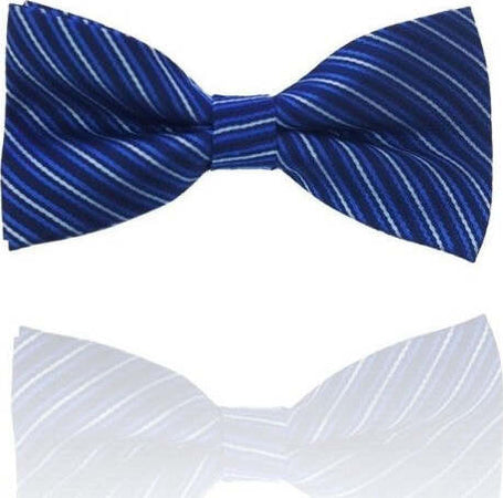 Papillon-Strisce-Blu-Righe-Cravattino-Farfallino-Cravatta-Frack-Papion