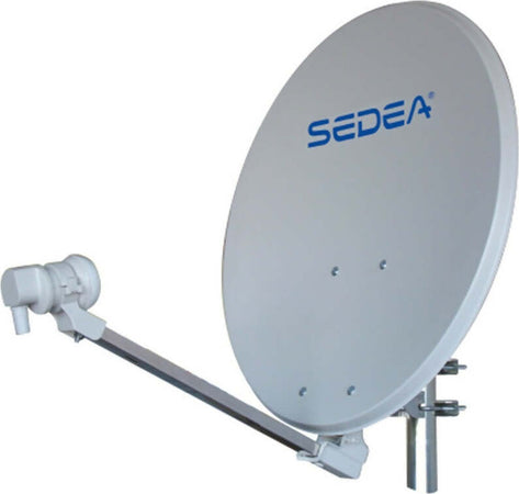 Parabola-satellitare-60-Cm-in-acciaio-con-LNB-Singola-Uscita-SEDEA