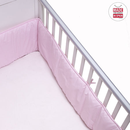 Paracolpi 360 360X30X3 Cm Liso E Rosa Casa e cucina/Tessili per la casa/Biancheria per culle e lettini/Biancheria bimbi/Paraurti per letto La Casa Del Bebè - Napoli, Commerciovirtuoso.it