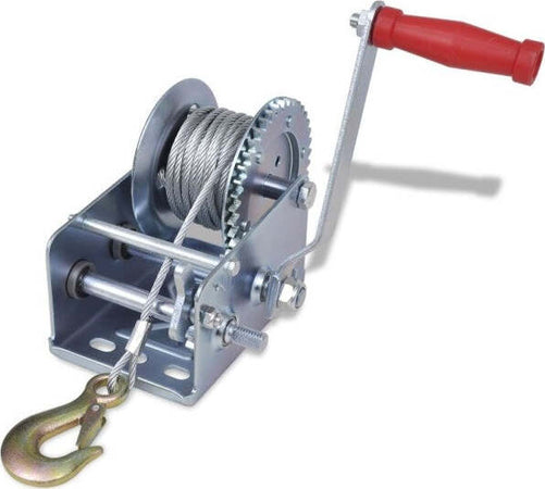 Paranco-Montacarichi-Verricello-Gancio-Manuale-Argano-1350-Kg-Cavo-Da-10-Mt