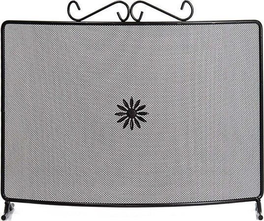 Parascintille per camino a schermo rettangolare in ferro battuto Fai da te/Caminetti e accessori/Accessori per caminetto/Parascintille La Zappa - Altamura, Commerciovirtuoso.it