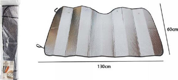 Parasole-Metallico-Per-Auto-Grigio-Protegge-Cruscotto-Sole-Caldo-130x60cm-70156
