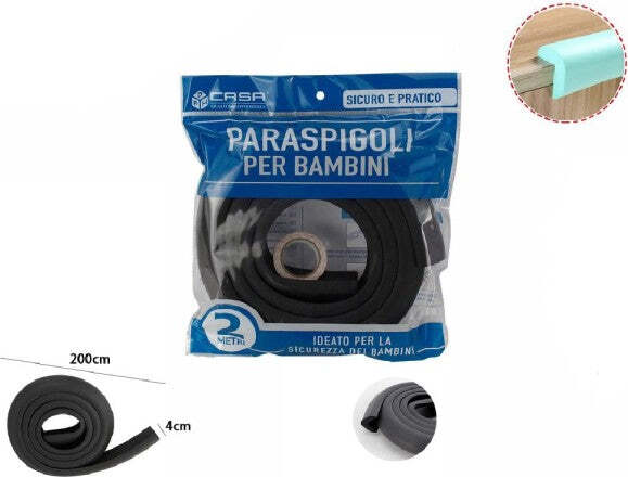 Paraspigoli-Sicurezza-Bordo-Tavolo-Coprispigoli-Bambini-Neonati-2-Mt-Nero-69632
