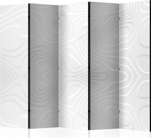 Paravento-Room-divider-White-waves-II