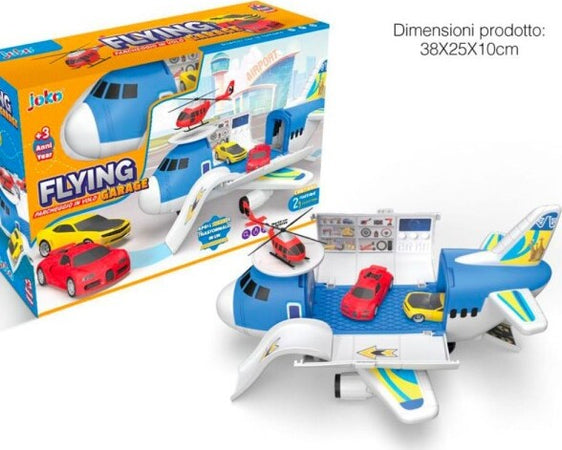 Parcheggio-Aereo-Macchinine-Elicottero-Giocattolo-Per-Bambini-38x25x10-Cm-Età-3+