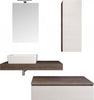 Parete Attrezzata Bagno Completa Design Moderno 7Pz. Mobile Arredo Bagno Rovere Chiaro E Scuro + Mensola+ Lavabo Da Appoggio in Ceramica Bianca + Specchio E Armadio Pensile Casa e cucina/Bagno/Mobili da bagno/Mobiletti e armadietti/Mobili a muro Shopbagno.it - Roma, Commerciovirtuoso.it