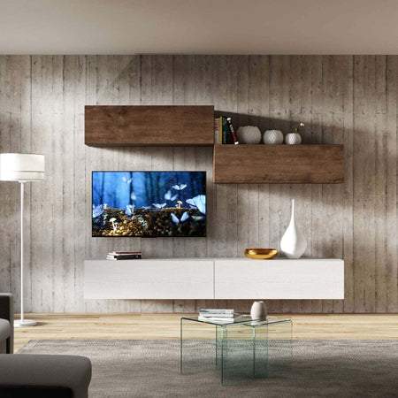 Parete attrezzata per soggiorno porta TV con ripiani per arredamento camere ed interni 268 cm Casa e cucina/Arredamento/Soggiorno/Pareti attrezzate Decor Space - Altamura, Commerciovirtuoso.it
