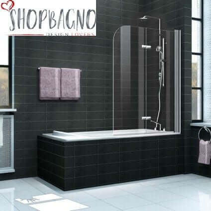 Parete Vasca Da Bagno Cristallo Trasparente Design Moderno Parete Sopra Vasca Richiudibile a Libro Cristallo 6mm Fai da te/Attrezzature per cucine e bagni/Attrezzature per bagni/Docce e componenti doccia/Box doccia Shopbagno.it - Roma, Commerciovirtuoso.it