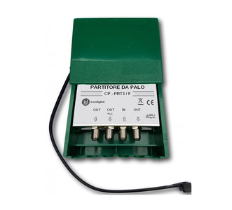 Partitore da palo connettore F a 3 uscite