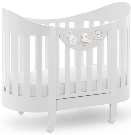 Lettino Ovale Lunetta Italbaby Sweet Stars Bianco