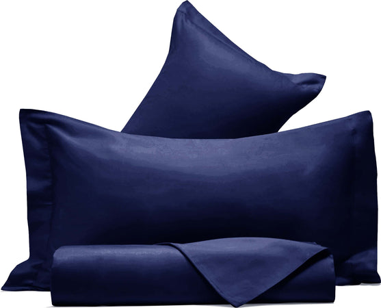 Parure Copripiumino In Raso Di Puro Cotone Blu Notte Set Letto Completo Copripiumino E Federe 100% Made in Italy Casa e cucina/Tessili per la casa/Biancheria da letto/Copripiumini e set da letto/Set copripiumini e federe Vanita di raso - Sesto San Giovanni, Commerciovirtuoso.it