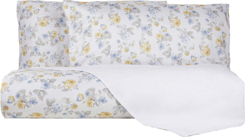Parure Copripiumino In Raso Di Puro Cotone Romance Azzurro Completo Letto Fantasia Fiori Made in Italy 100% Raso Casa e cucina/Tessili per la casa/Biancheria da letto/Copripiumini e set da letto/Set copripiumini e federe Vanita di raso - Sesto San Giovanni, Commerciovirtuoso.it