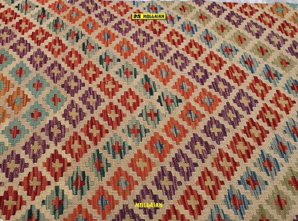 Passatoia Kilim Kaudani Melange 291x79cm Tappeto Runner Lana, Colori Vegetali Melange, Disegno Moderno, Double Face Casa e cucina/Tessili per la casa/Tappeti e tappetini/Tappeti Runner Mollaian Tappeti - Lecce, Commerciovirtuoso.it