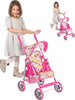 Passeggino-Carrozzina-Bambole-Giocattolo-Bambini-Pieghevole-Con-Cappottina