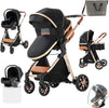 Passeggino-trio-baby-carrozzina-3in1-bambini-neonati-ovetto-vari-colori-Magiz