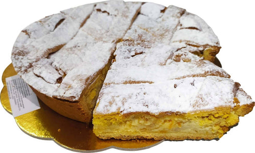 Pastiera Artigianale farcita con Ricotta Dolce tipico Pasquale senza Conservanti Pastiera alla ricotta Ricetta Originale Prodotto tipico Golden pasticceria gelateria torrone artigianale - Taurianova, Commerciovirtuoso.it