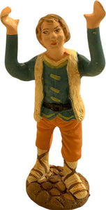 Pastore con mani alzate statuetta in terracotta artigianale per presepe napoletano da h 7 cm Casa e cucina/Decorazioni per interni/Addobbi e decorazioni per ricorrenze/Decorazioni natalizie/Presepi/Statuine e fondali per il presepe MagiediNatale.it - Altamura, Commerciovirtuoso.it