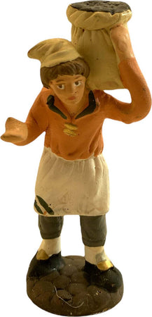 Pastore con sacco statuetta in terracotta artigianale per presepe napoletano da h 7 cm Casa e cucina/Decorazioni per interni/Addobbi e decorazioni per ricorrenze/Decorazioni natalizie/Presepi/Statuine e fondali per il presepe MagiediNatale.it - Altamura, Commerciovirtuoso.it