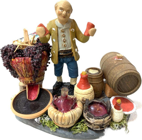 Pastore con vino statuetta in terracotta artigianale per presepe napoletano da h 12 cm Casa e cucina/Decorazioni per interni/Addobbi e decorazioni per ricorrenze/Decorazioni natalizie/Presepi/Statuine e fondali per il presepe MagiediNatale.it - Altamura, Commerciovirtuoso.it