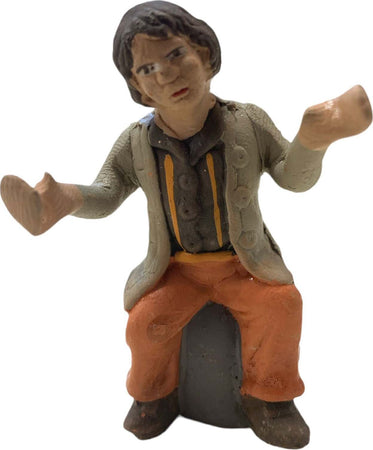 Pastore seduto statuetta in terracotta artigianale per presepe napoletano da h 7 cm Casa e cucina/Decorazioni per interni/Addobbi e decorazioni per ricorrenze/Decorazioni natalizie/Presepi/Statuine e fondali per il presepe MagiediNatale.it - Altamura, Commerciovirtuoso.it