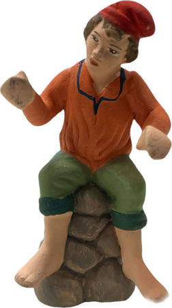 Pastore seduto sui sassi statuetta in terracotta artigianale per presepe napoletano da h 7 cm Casa e cucina/Decorazioni per interni/Addobbi e decorazioni per ricorrenze/Decorazioni natalizie/Presepi/Statuine e fondali per il presepe MagiediNatale.it - Altamura, Commerciovirtuoso.it