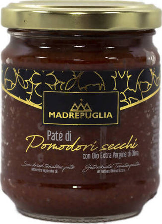 Paté Pugliese di Pomodori Secchi Km0 Vasetto180gr Prodotto 100% Italiano Condimento Conserva Bruschette e Crostini Fatto in Puglia conserve e Patè Madrepuglia - Andria, Commerciovirtuoso.it
