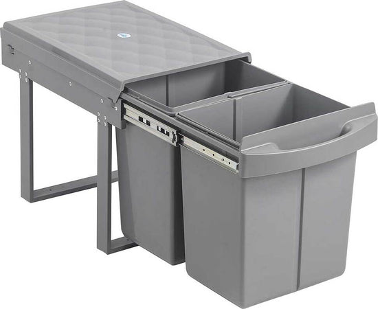 Pattumiera-Estraibile-Sottolavello-Mobile-Cucina-Differenziata-2-Bidoni-2-x-20lt