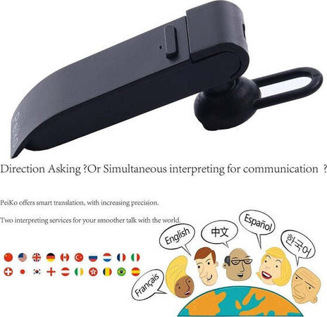 Peiko Traduttore Simultaneo Auricolare Cuffie Bluetooth Traduzione 16 Lingue Elettronica/Cuffie auricolari e accessori/Cuffie/Cuffie In-Ear Trade Shop italia - Napoli, Commerciovirtuoso.it
