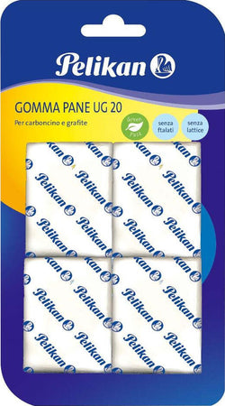 Pelikan-Set-4-Gomme-da-cancellare-tipo-pane-UG20-Bianco