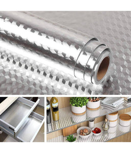 Pellicola Protettiva Adesiva Per Cucina Foglio Carta Alluminio Impermeabile 40x2