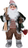 Peluche di Babbo Natale, color Verde, con sci e sacca, decorazione da 80 cm Casa e cucina/Decorazioni per interni/Addobbi e decorazioni per ricorrenze/Decorazioni natalizie/Schiaccianoci MagiediNatale.it - Altamura, Commerciovirtuoso.it