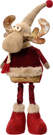 Peluche natalizio renne con cappello e sciarpa decorazione per interno h 50 cm Casa e cucina/Decorazioni per interni/Addobbi e decorazioni per ricorrenze/Decorazioni natalizie/Schiaccianoci MagiediNatale.it - Altamura, Commerciovirtuoso.it