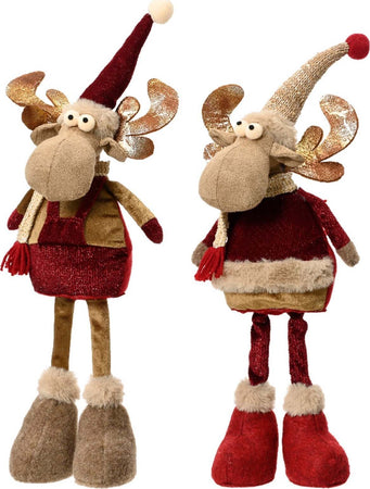 Peluche natalizio renne con cappello e sciarpa decorazione per interno h 50 cm Casa e cucina/Decorazioni per interni/Addobbi e decorazioni per ricorrenze/Decorazioni natalizie/Schiaccianoci MagiediNatale.it - Altamura, Commerciovirtuoso.it