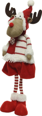 Peluche natalizio renne con cappello e sciarpa decorazione per interno Casa e cucina/Decorazioni per interni/Addobbi e decorazioni per ricorrenze/Decorazioni natalizie/Schiaccianoci MagiediNatale.it - Altamura, Commerciovirtuoso.it