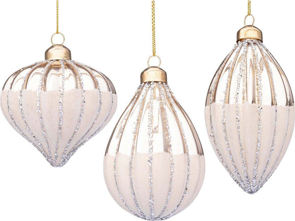 Pendagli per albero di Natale in vetro decorate color Champagne Casa e cucina/Decorazioni per interni/Addobbi e decorazioni per ricorrenze/Decorazioni natalizie/Addobbi e decorazioni/Ciondoli e pendenti MagiediNatale.it - Altamura, Commerciovirtuoso.it