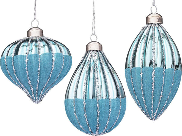 Pendagli per albero di Natale in vetro decorato color Azzurro Casa e cucina/Decorazioni per interni/Addobbi e decorazioni per ricorrenze/Decorazioni natalizie/Addobbi e decorazioni/Palle e palline MagiediNatale.it - Altamura, Commerciovirtuoso.it