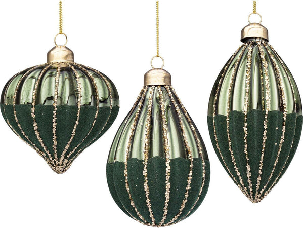 Pendagli per albero di Natale in vetro decorato color Verde Casa e cucina/Decorazioni per interni/Addobbi e decorazioni per ricorrenze/Decorazioni natalizie/Addobbi e decorazioni/Ciondoli e pendenti MagiediNatale.it - Altamura, Commerciovirtuoso.it