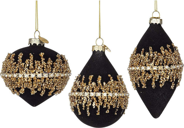 Pendagli per albero di Natale in vetro e poliammide decorato color Luxury Nero Casa e cucina/Decorazioni per interni/Addobbi e decorazioni per ricorrenze/Decorazioni natalizie/Addobbi e decorazioni/Ciondoli e pendenti MagiediNatale.it - Altamura, Commerciovirtuoso.it