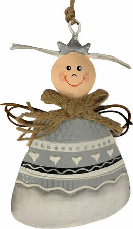 Pendaglio Angioletto in latta h 11 cm, pallina per Albero di Natale addobbi natalizi Casa e cucina/Decorazioni per interni/Addobbi e decorazioni per ricorrenze/Decorazioni natalizie/Addobbi e decorazioni/Palle e palline MagiediNatale.it - Altamura, Commerciovirtuoso.it