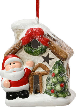Pendaglio casa di babbo natale e del pupazzo di neve decorazione natalizia Casa e cucina/Decorazioni per interni/Addobbi e decorazioni per ricorrenze/Decorazioni natalizie/Addobbi e decorazioni/Ciondoli e pendenti MagiediNatale.it - Altamura, Commerciovirtuoso.it