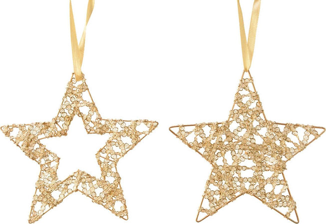 Pendaglio oro a forma di stella di natale decorazione natalizia, 2 pezzi Casa e cucina/Decorazioni per interni/Addobbi e decorazioni per ricorrenze/Decorazioni natalizie/Addobbi e decorazioni/Ciondoli e pendenti MagiediNatale.it - Altamura, Commerciovirtuoso.it