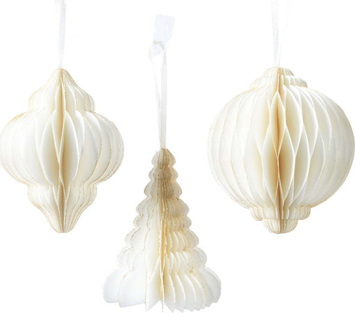 Pendaglio oro e bianco decorazione natalizia, 3 pezzi Casa e cucina/Decorazioni per interni/Addobbi e decorazioni per ricorrenze/Decorazioni natalizie/Addobbi e decorazioni/Ciondoli e pendenti MagiediNatale.it - Altamura, Commerciovirtuoso.it