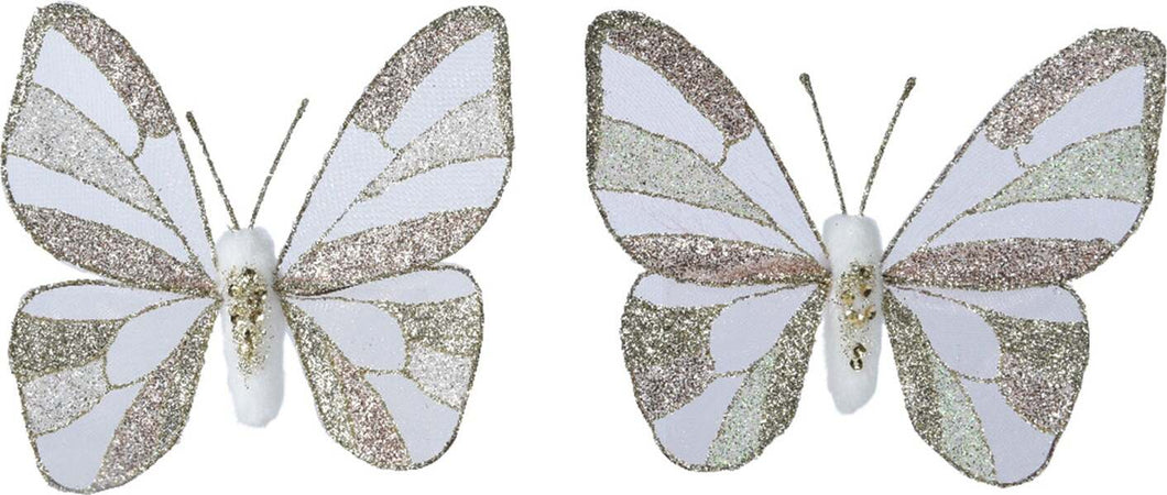 Pendaglio oro e champagne a forma di farfalla  decorazione natalizia, 2 pezzi Casa e cucina/Decorazioni per interni/Addobbi e decorazioni per ricorrenze/Decorazioni natalizie/Addobbi e decorazioni/Ciondoli e pendenti MagiediNatale.it - Altamura, Commerciovirtuoso.it