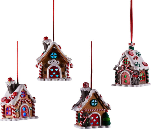 Pendaglio per albero di natale Case di Marzapane con LED da 10 cm rosso e bianco Casa e cucina/Decorazioni per interni/Addobbi e decorazioni per ricorrenze/Decorazioni natalizie/Addobbi e decorazioni/Palle e palline MagiediNatale.it - Altamura, Commerciovirtuoso.it