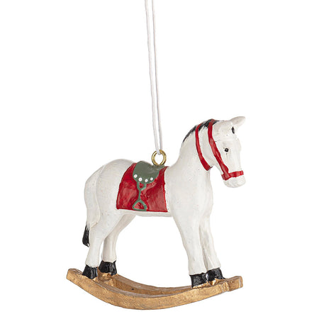 Pendaglio Cavallino "Bert" per albero di Natale in poliresina decorazione natalizia