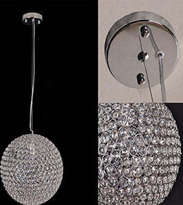 PENDENTE LAMPADA LAMPADARIO SFERICO TONDO CHIUSO CRISTALLI SOFFITTO LUCE LED DESIGN Trade Shop italia - Napoli, Commerciovirtuoso.it