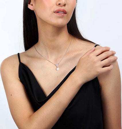 Pendente-MORELLATO-donna-Perla-acciaio-/-cristalli-/-perla